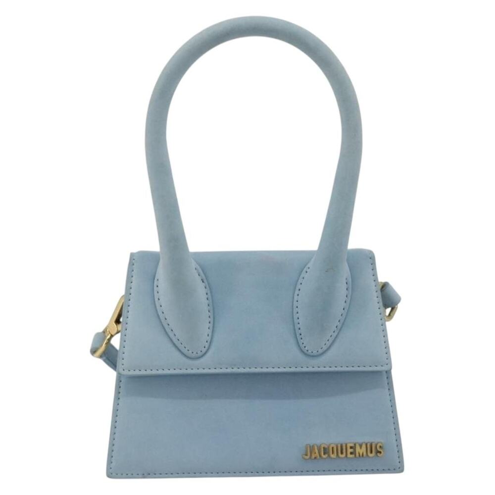 Jacquemus Suede Le Rivoli Handbag Blue